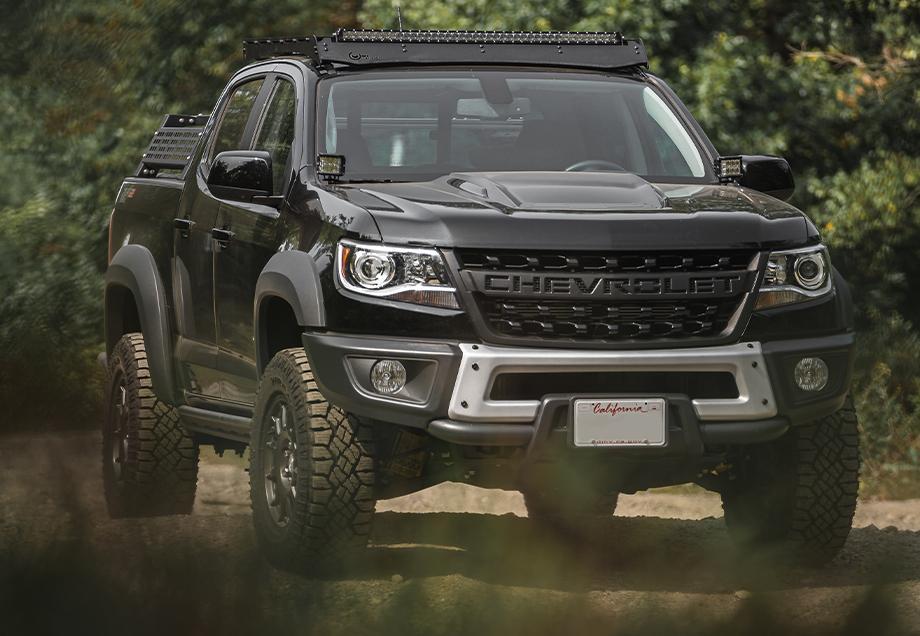 12-21 Chevy Colorado Overland Bed Rack Short Bed Low Profile Rack Cali Raised LED