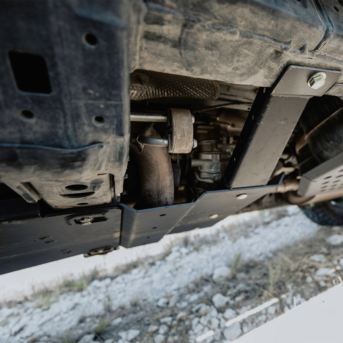 2014-Present 4Runner Transfer Skid Plate Aluminum/Raw Cali Raised LED