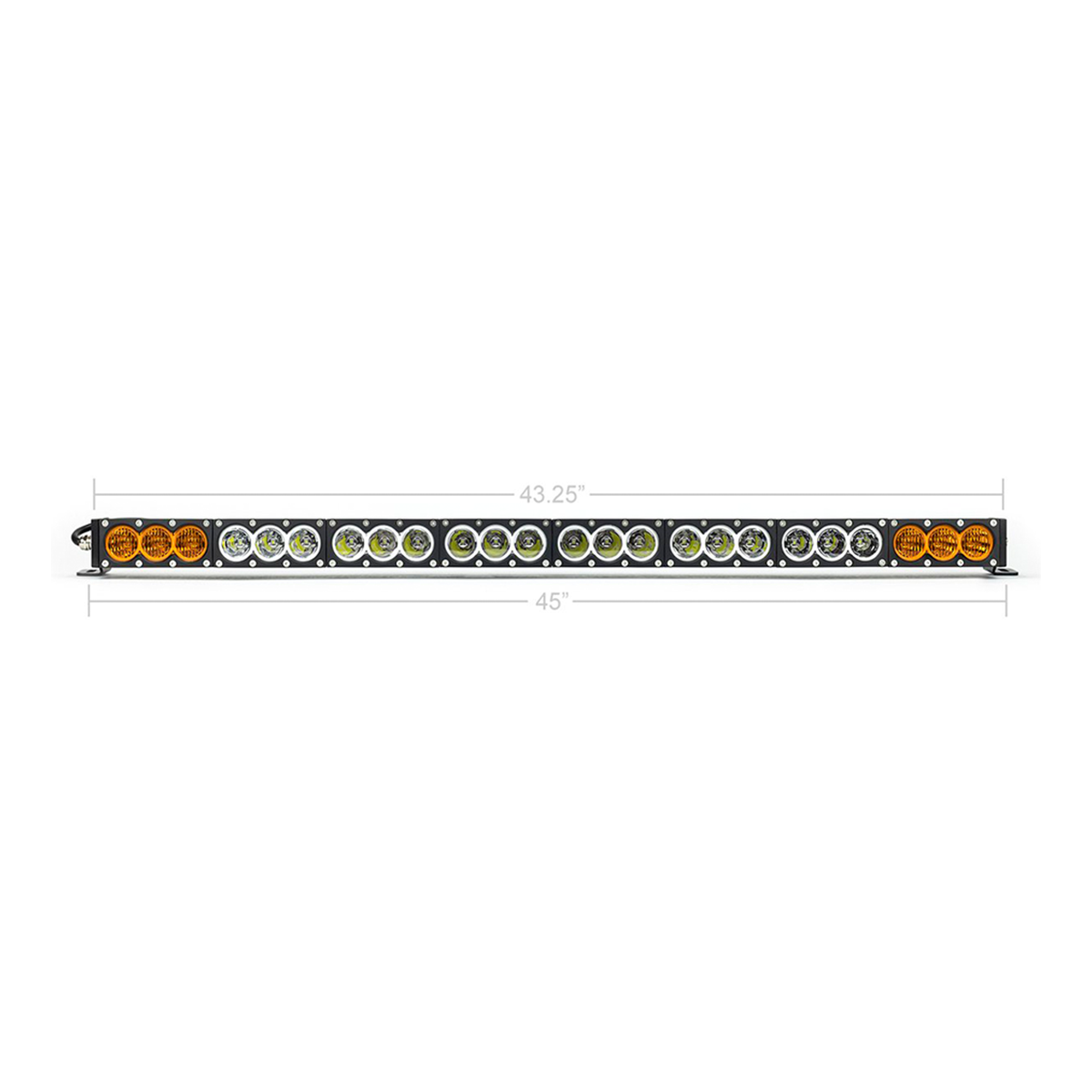 Premium Roof Rack Front Light Bar Kit - 43 Inch Dual Function Cali Raised LED