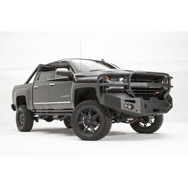 Fab Fours Premium Winch Front Bumper w/ Grille Guard Model CS16-F3850-1