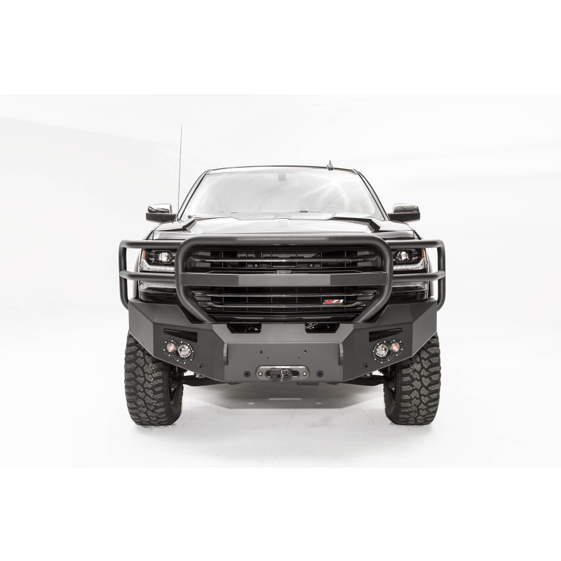Fab Fours Premium Winch Front Bumper w/ Grille Guard Model CS16-F3850-1