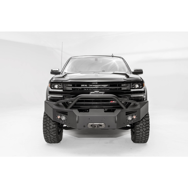 Fab Fours Premium Winch Front Bumper w/ Pre Runner Guard Model CS16-F3852-1