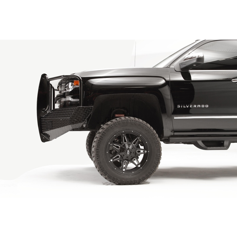 Fab Fours Black Steel Front Bumper w/ Grille Guard Model CS16-K3860-1