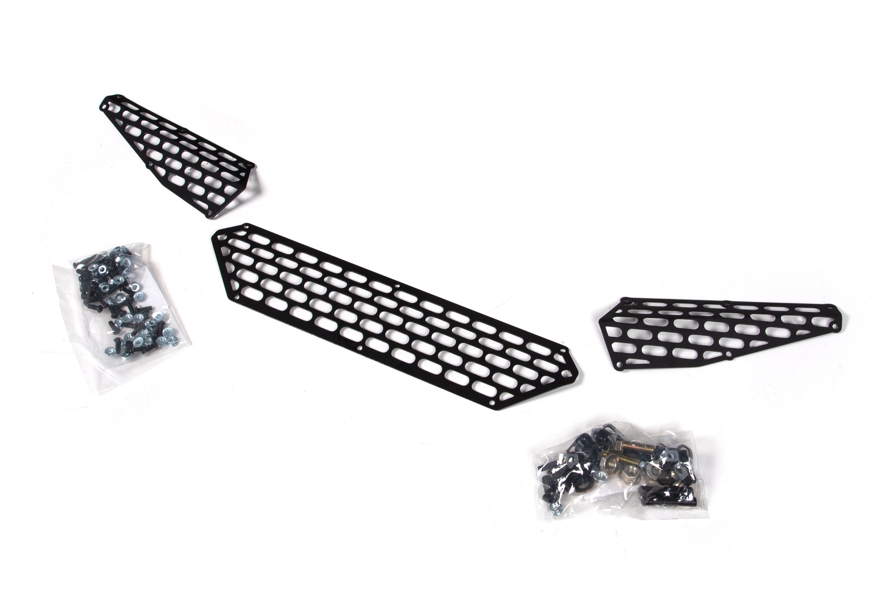 Blaze front bumper kit for 2021-2025 Ford Bronco, includes mesh panels and mounting hardware for enhanced protection.