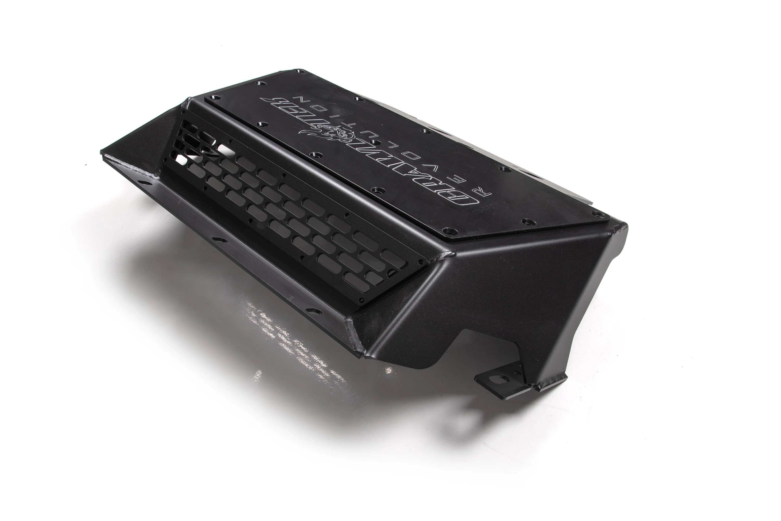 Blaze Front Skid Plate for Ford Bronco, designed for offroad protection and durability with a sleek black finish.