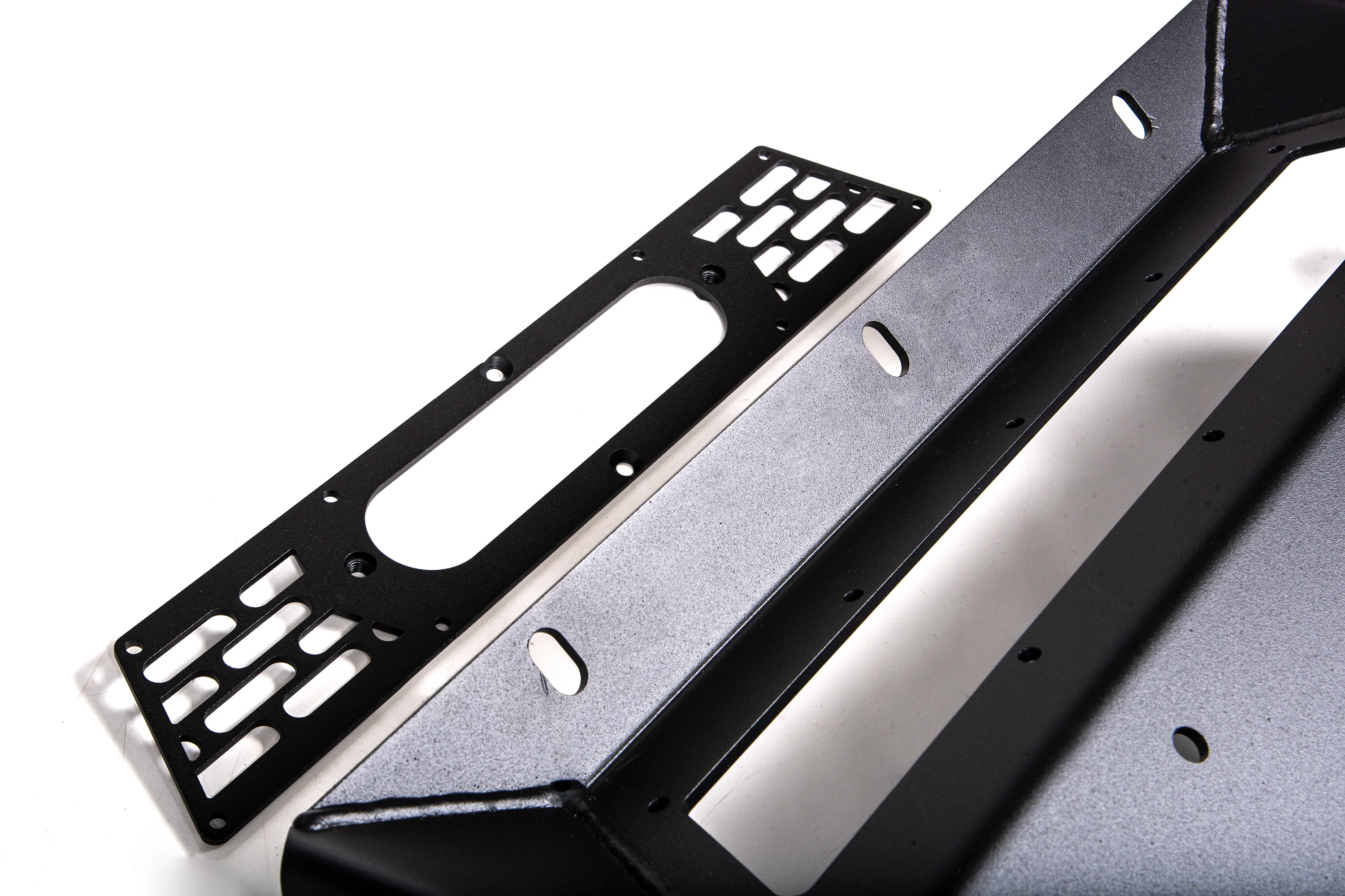 Blaze Front Skid Plate for Ford Bronco, showcasing durable metal construction and precise cutouts for optimal protection.