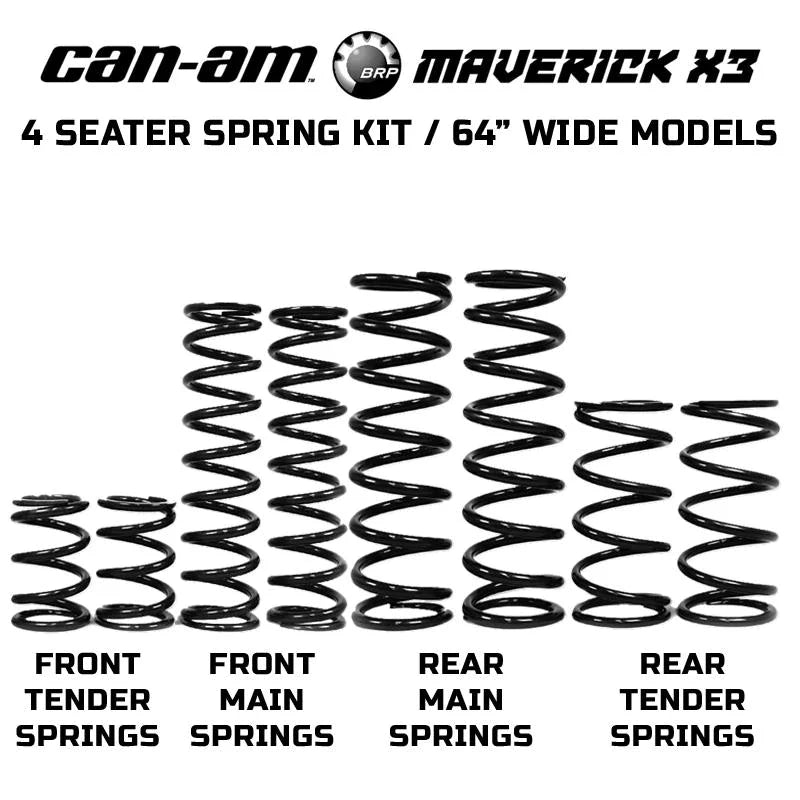 Can-Am Maverick X3 64" MAX Stage 1 Spring Kit by Zbroz