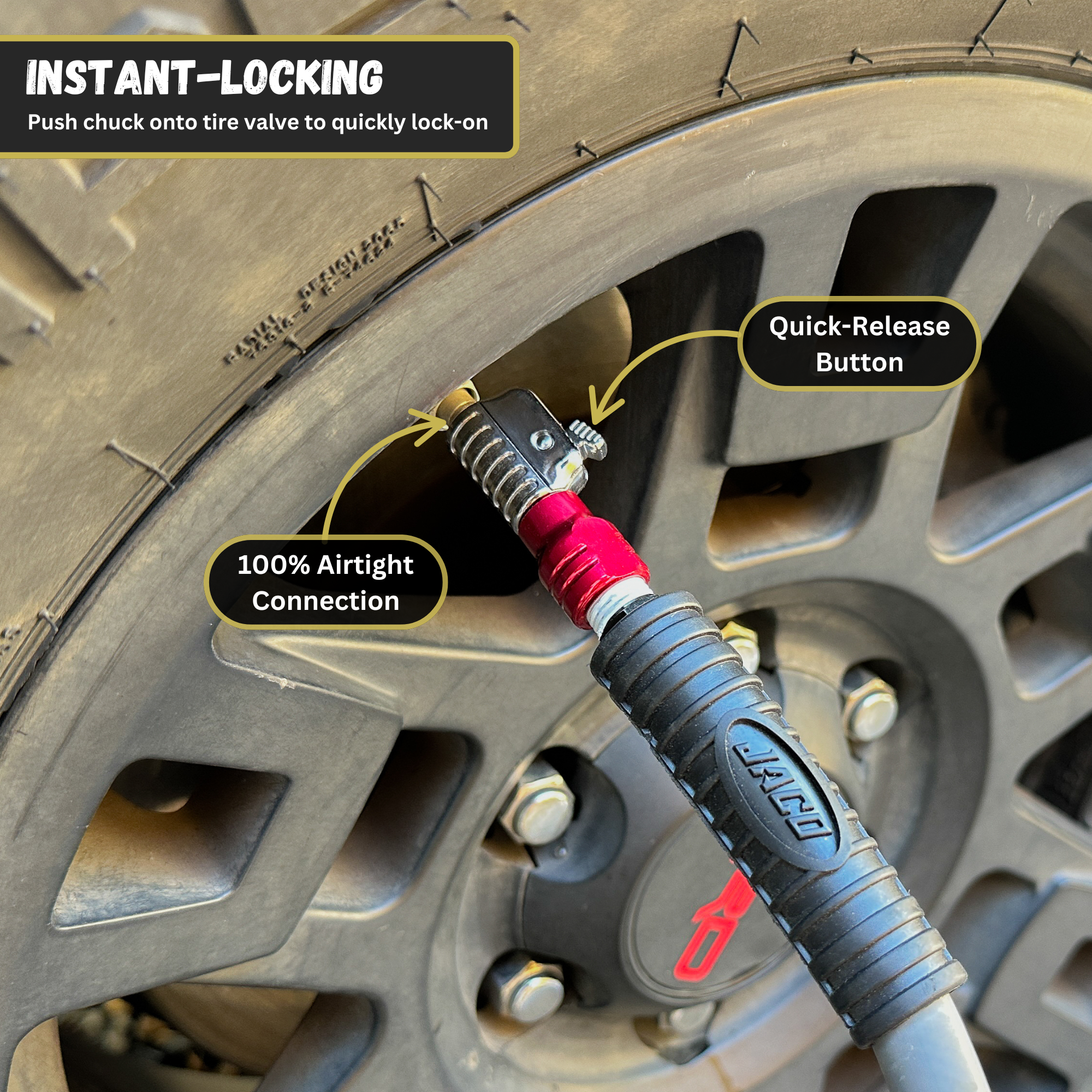 Lightning™ S2 Quick-Connect Tire Air Chuck - 1/4" F-NPT