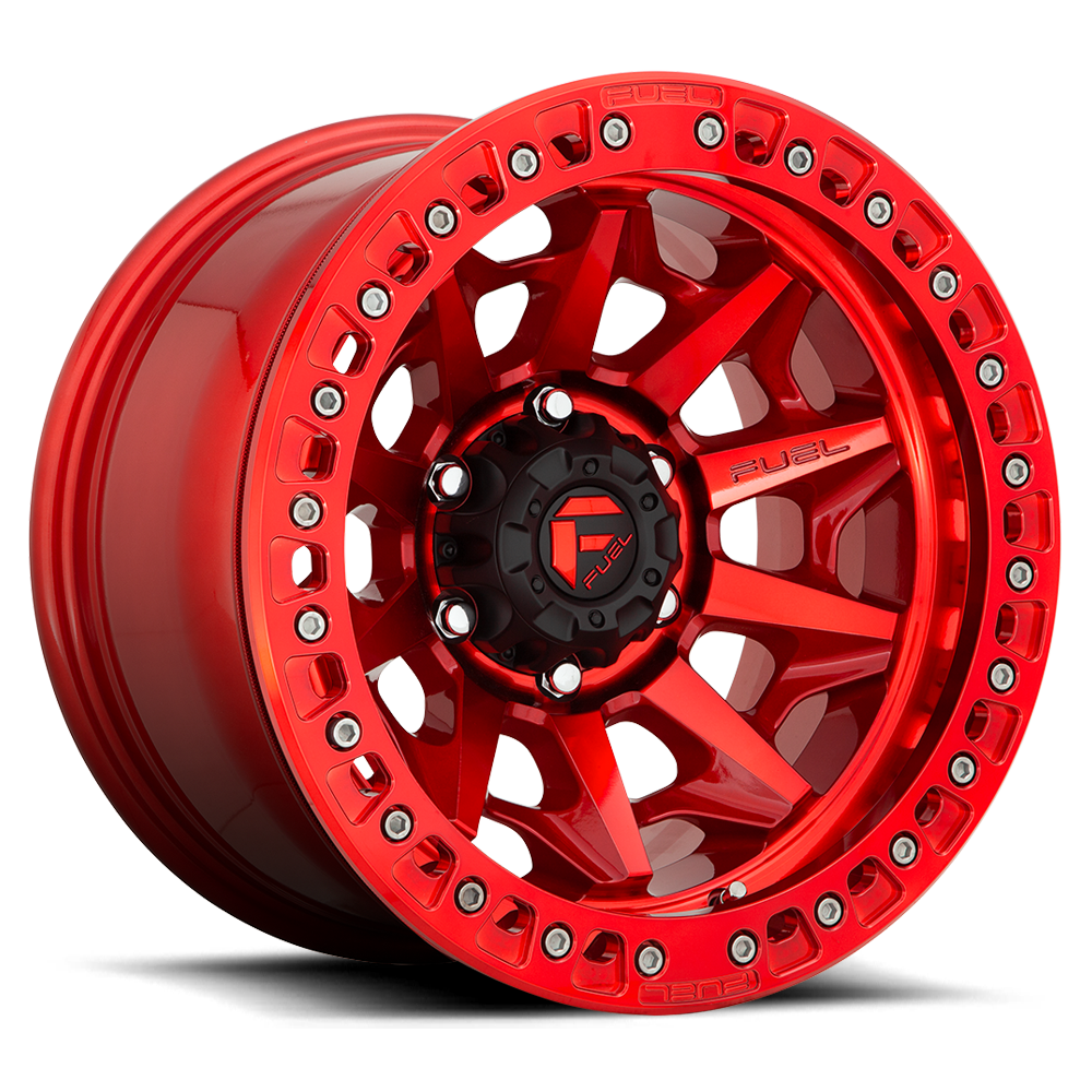 Aluminum Wheels 17X9 Covert Beadlock D113 5 On 127 Candy Red 71.5 Bore -38 Offset Multi Spoke Fuel Off Road Wheels