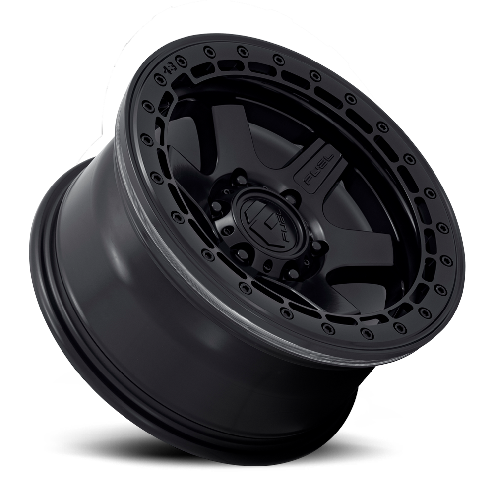 Aluminum Wheels 17X8.5 Block Beadlock D122 6 On 139.7 Matte Black Matte Black Ring 106.1 Bore 0 Offset 6 Spoke Fuel Off Road Wheels