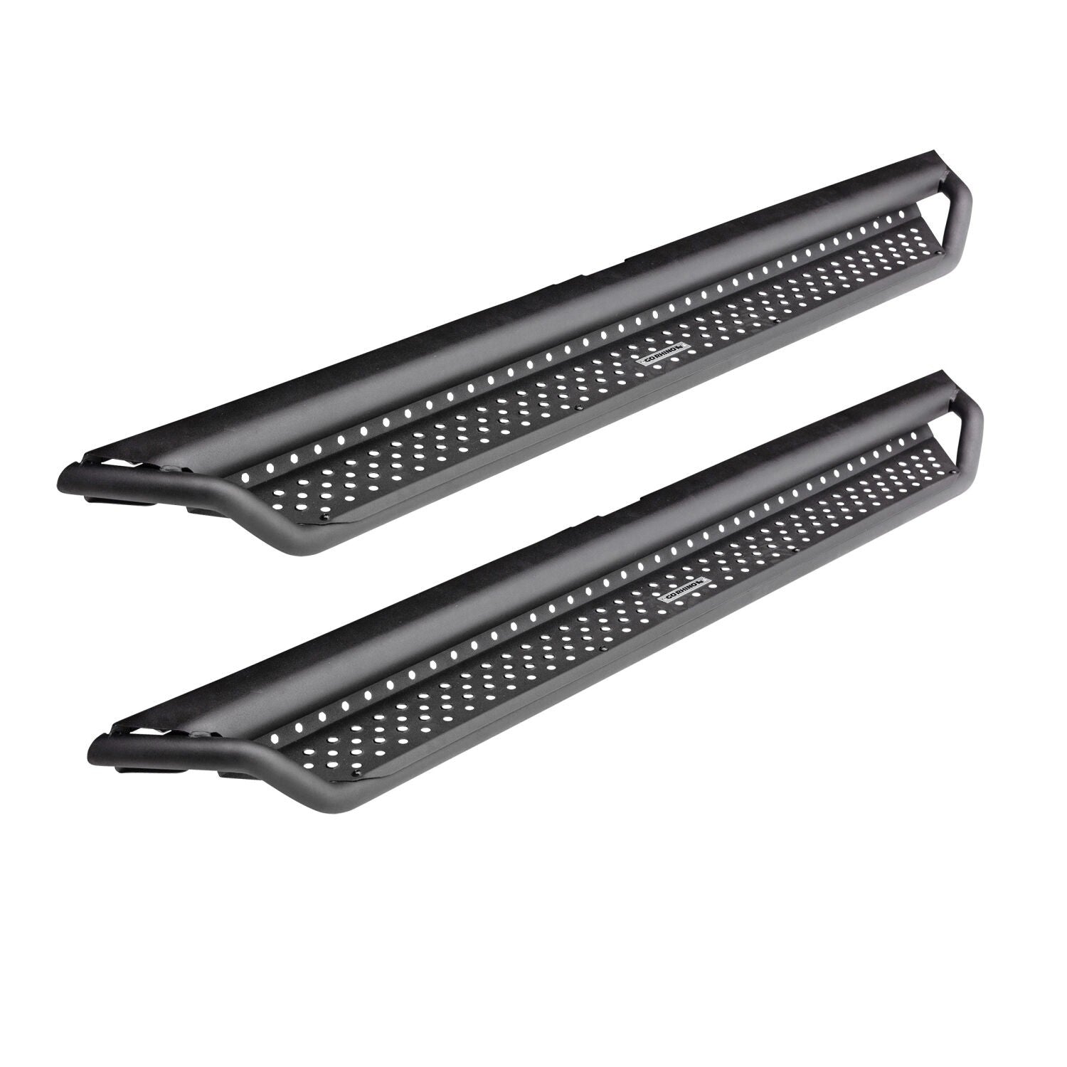 Dominator Xtreme D1 SideSteps With Mounting Bracket Kit Textured Black 2006-2023 Toyota Tacoma Go Rhino