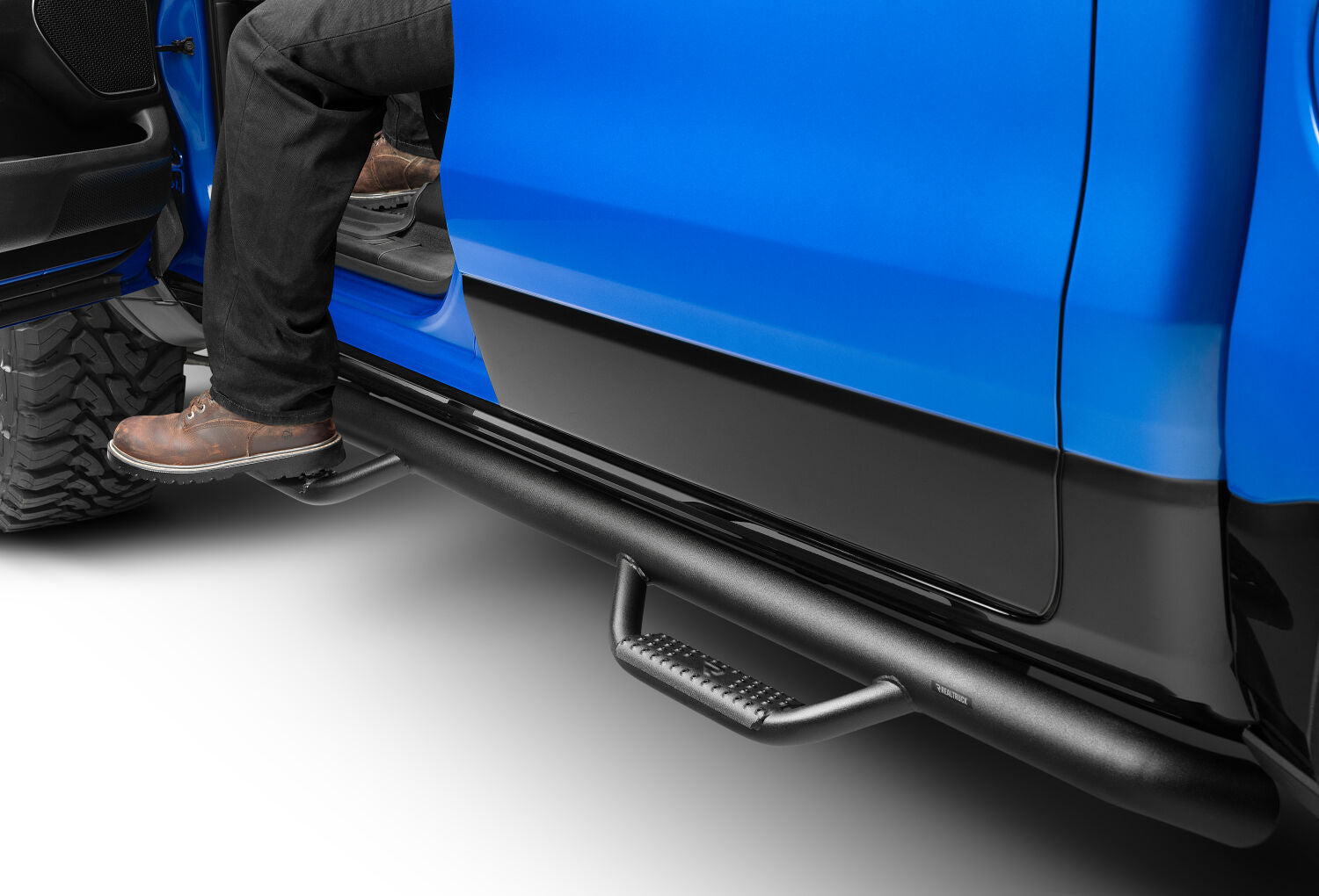 Nerf Step Bar Cab Length (2 Steps per Side) 2019-2025 (New Body Style) Ram 1500 Quad Cab Textured Black NFab