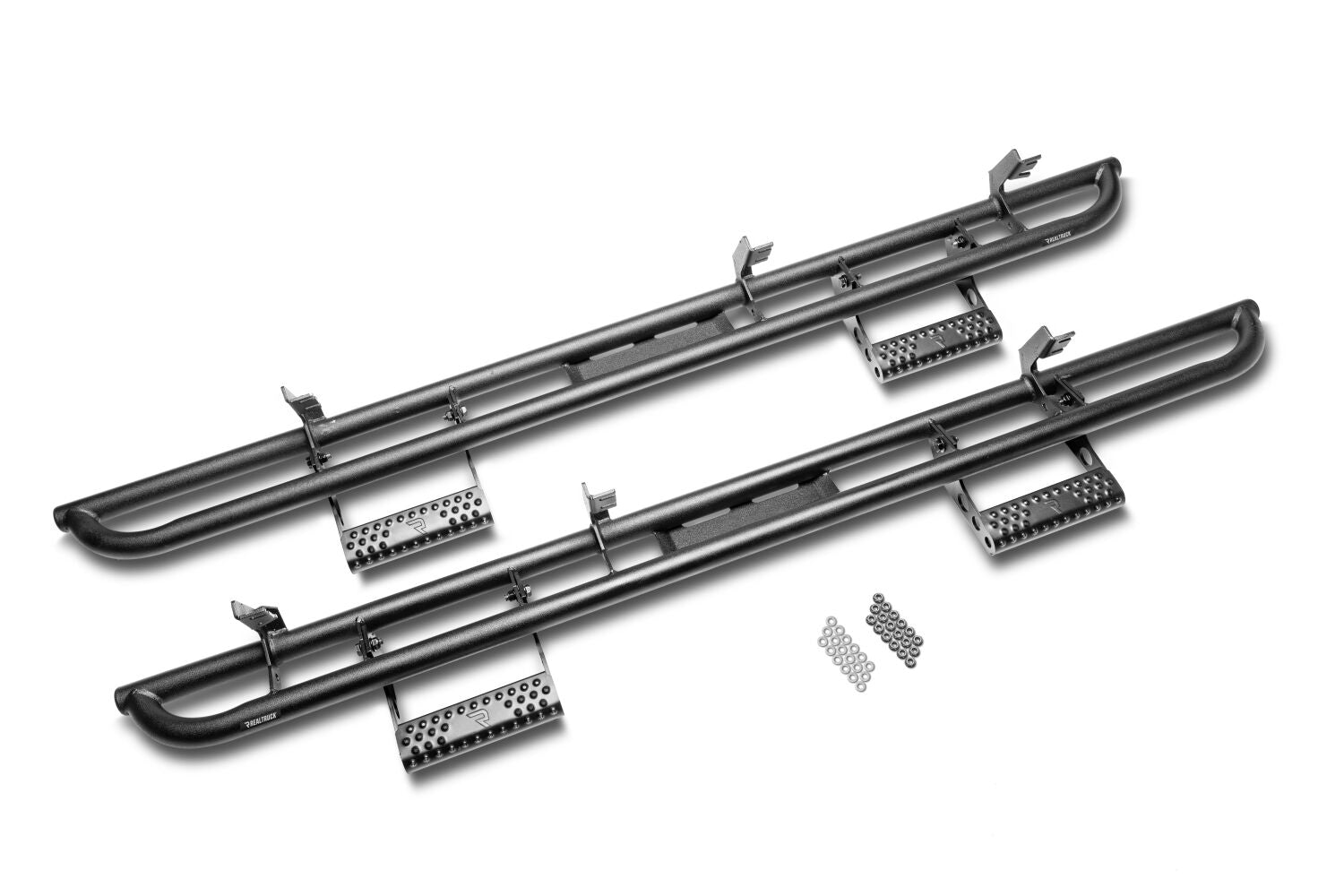 RKR Step System Cab Length (2 Step Mounts/2 Steps per Side) 1.75 Inch Rails 2019-2025 Ram 2500/3500/4500/5500 Crew Cab Textured Black NFab