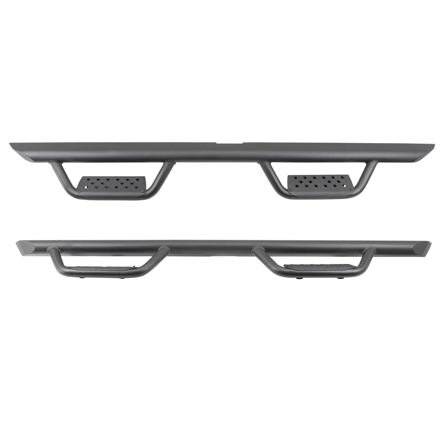 Domintator Extreme D2 Side Steps With Mounting Brackets Textured Black For 2007-2018 Jeep Wrangler JK 4 Door Go Rhino