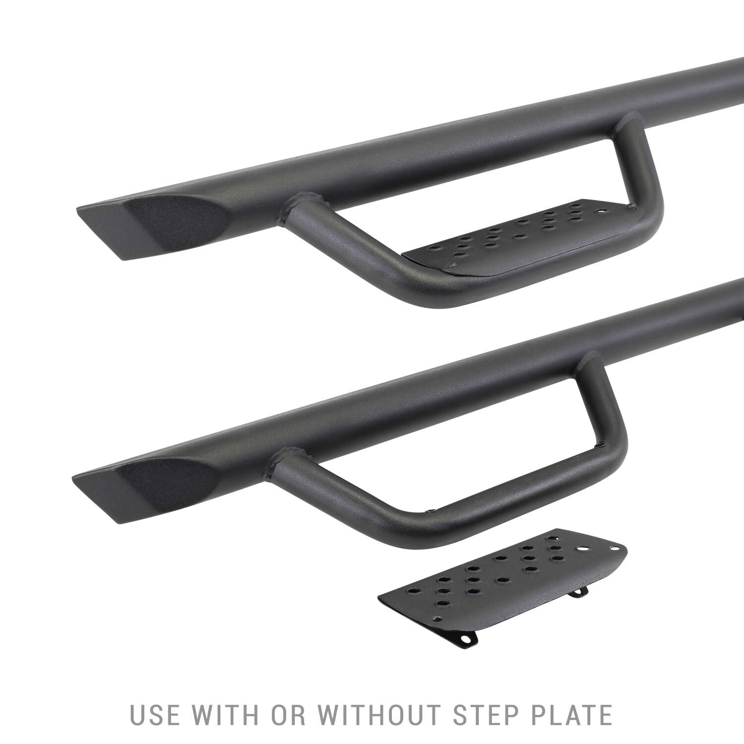 Domintator Extreme D2 Side Steps With Mounting Brackets Textured Black 2020-2025 Jeep Gladiator Go Rhino