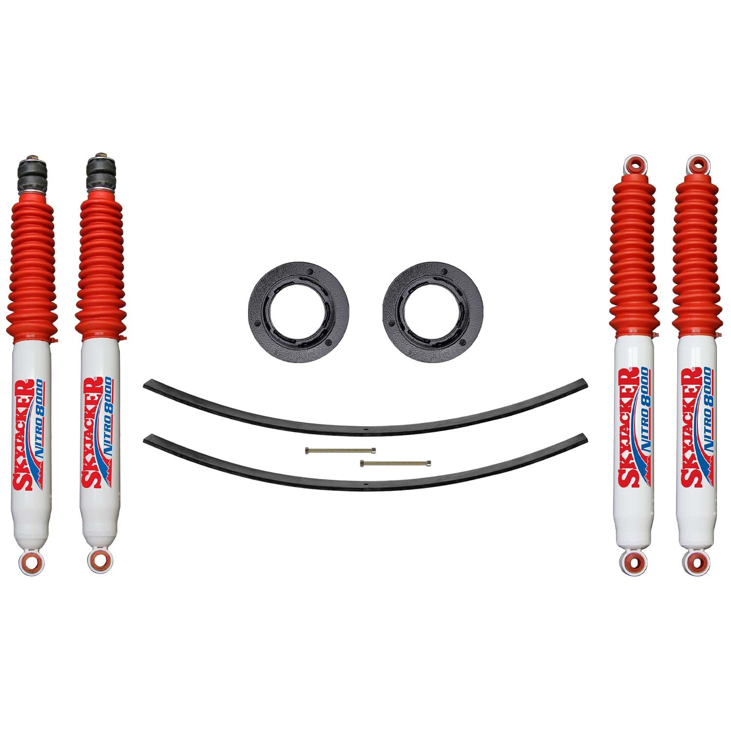 Suspension Lift Kit w/Shock Nitro Shocks 2.5 Inch Lift Incl. Front Spacer Kit  Heavy Duty Add-A-Leaf Skyjacker