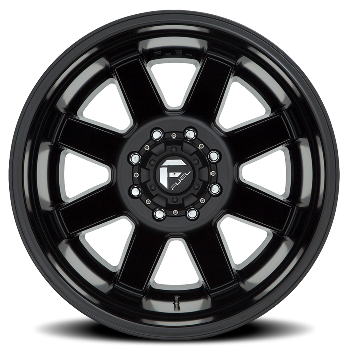 Dually Wheels 20X8.3 Maverick Dually D436 8 On 210 Matte Black 154.3 Bore -221 Offset 7 Spoke Outer Dually Fuel Off Road Wheels