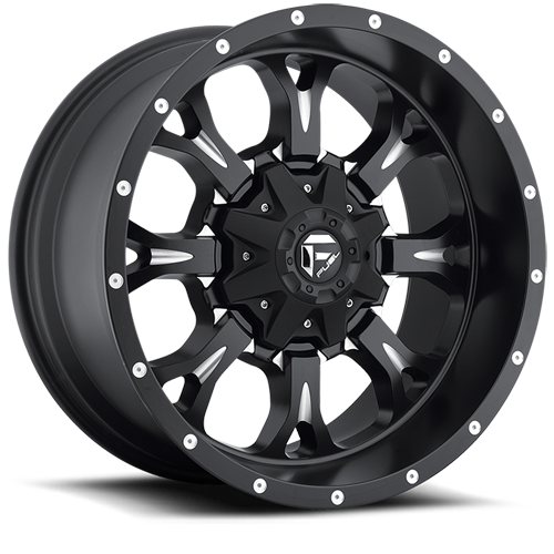 Aluminum Wheels 20X9 Krank D517 8 On 180 Matte Black Milled 125.2 Bore 20 Offset Fuel Off Road Wheels