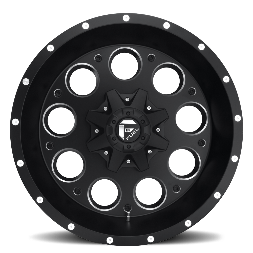 Aluminum Wheels 16X8 Revolver D525 6 On 130 Matte Black Milled 84.2 Bore 25 Offset Fuel Off Road Wheels