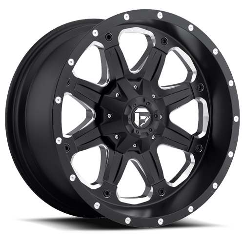 Aluminum Wheels 20X9 Boost D534 6 On 135/6 On 139.7 Black Milled 106.4 Bore 1 Offset Multi Spoke Fuel Off Road Wheels