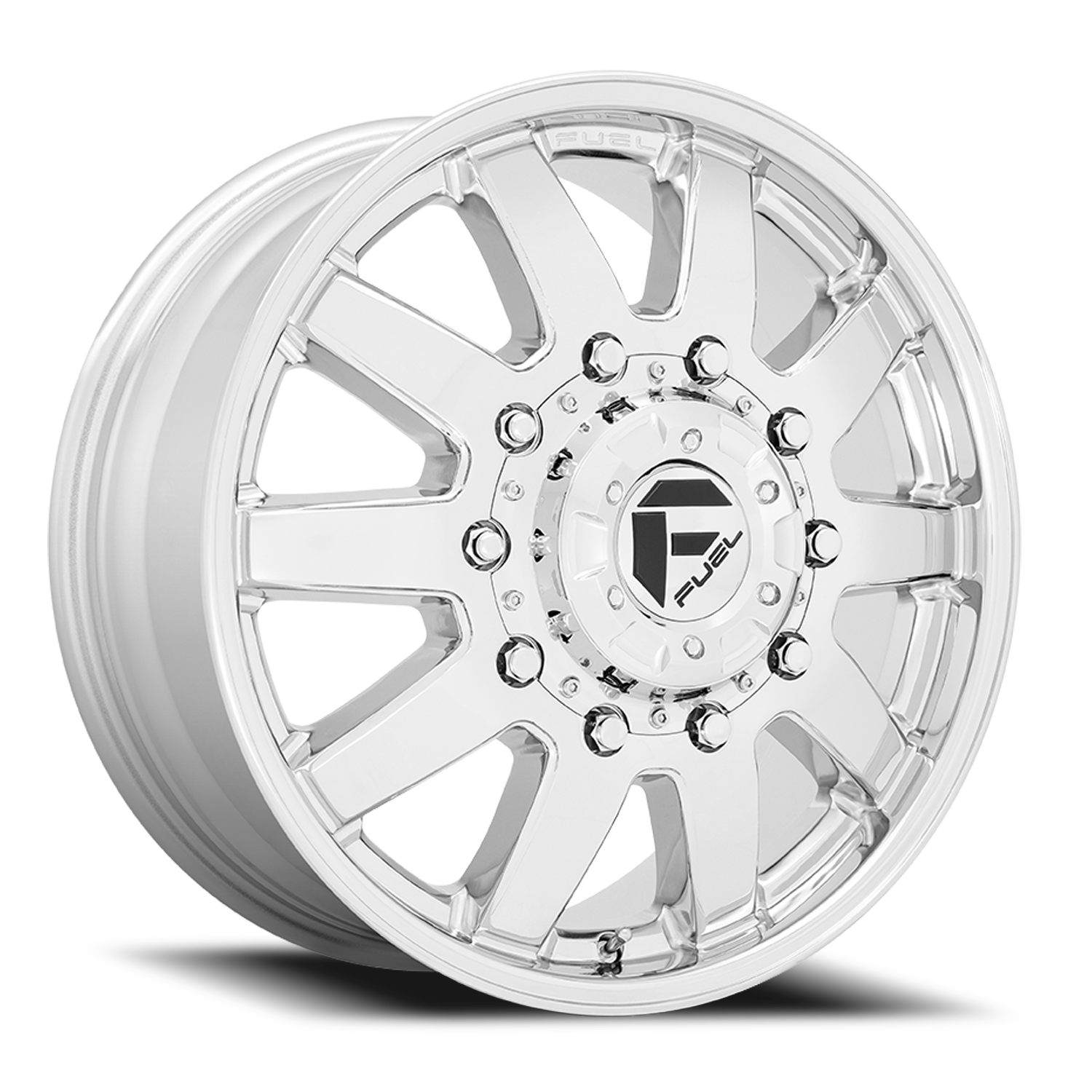 Dually Wheels 20X8.25 Maverick Dually D536 10 On 225 Chrome 170.1 Bore 105 Offset 7 Spoke Front Dually Fuel Off Road Wheels