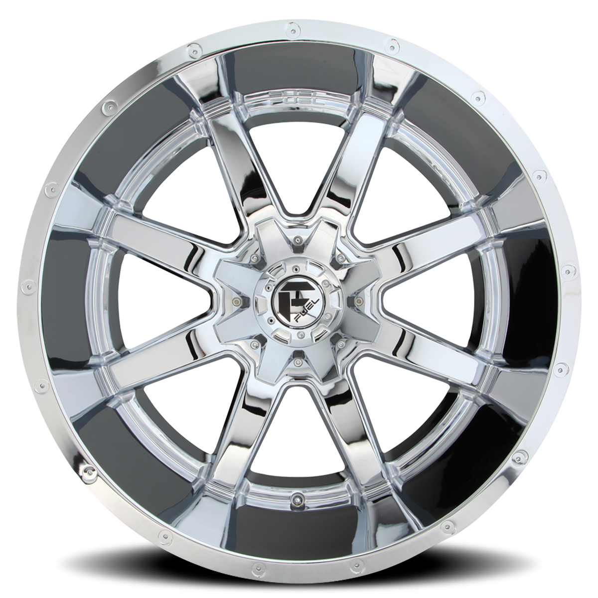Aluminum Wheels 22X10 Maverick D536 8 On 170 Chrome 125.1 Bore 10 Offset Fuel Off Road Wheels