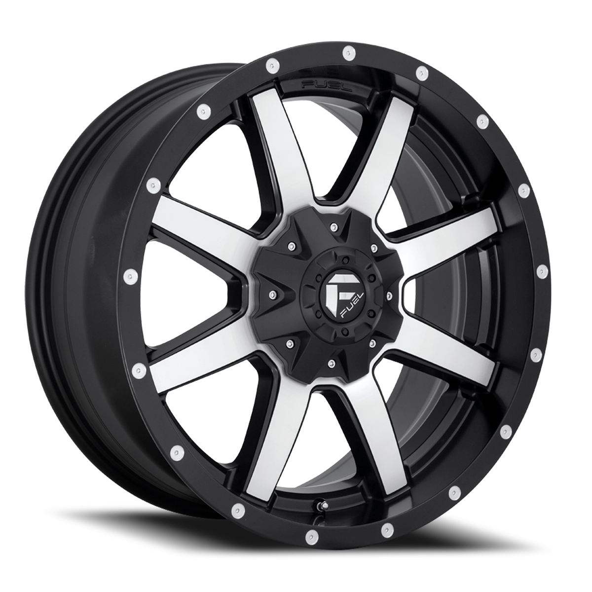 Aluminum Wheels 20X10 Maverick D537 8 On 165.1 Black Machined 125.2 Bore -18 Offset Fuel Off Road Wheels