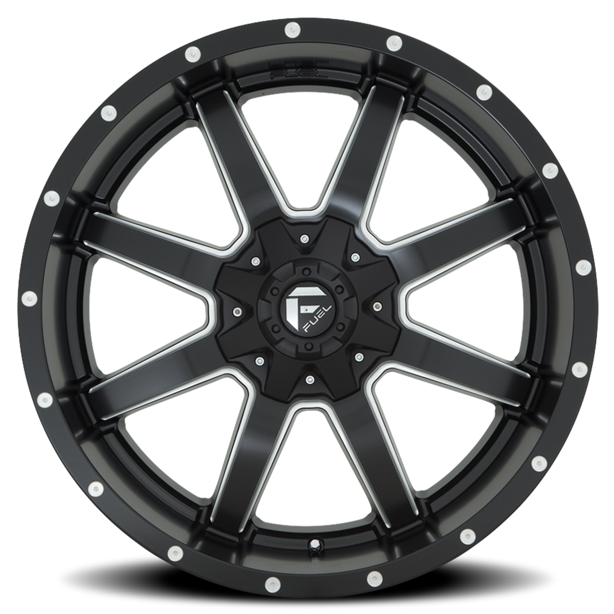 Aluminum Wheels 20X9 Maverick D538 6 On 114.3 Black Milled 72.6 Bore 25 Offset Fuel Off Road Wheels