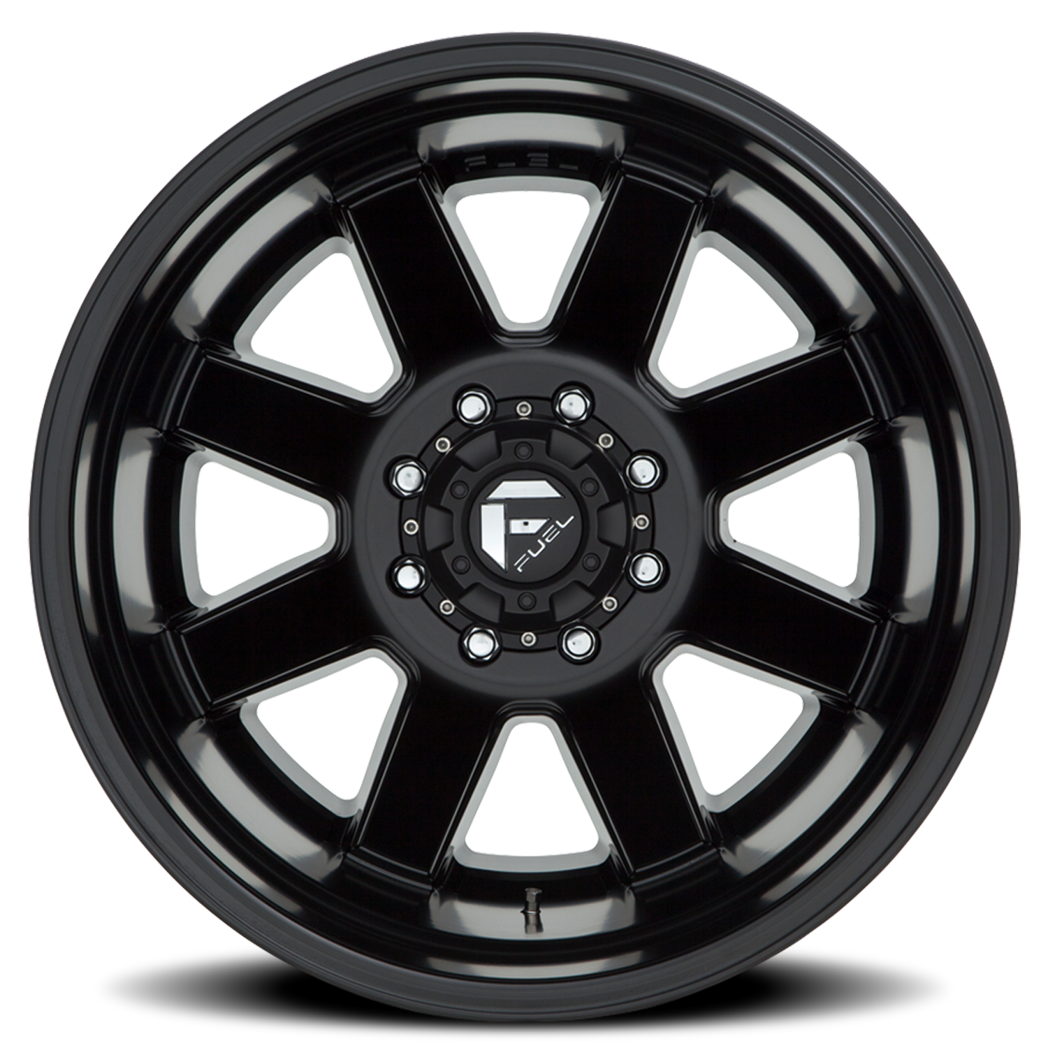 Dually Wheels 22X8.3 Maverick Dually D538 8 On 210 Black Milled 154.3 Bore -221 Offset 7 Spoke Outer Dually Fuel Off Road Wheels