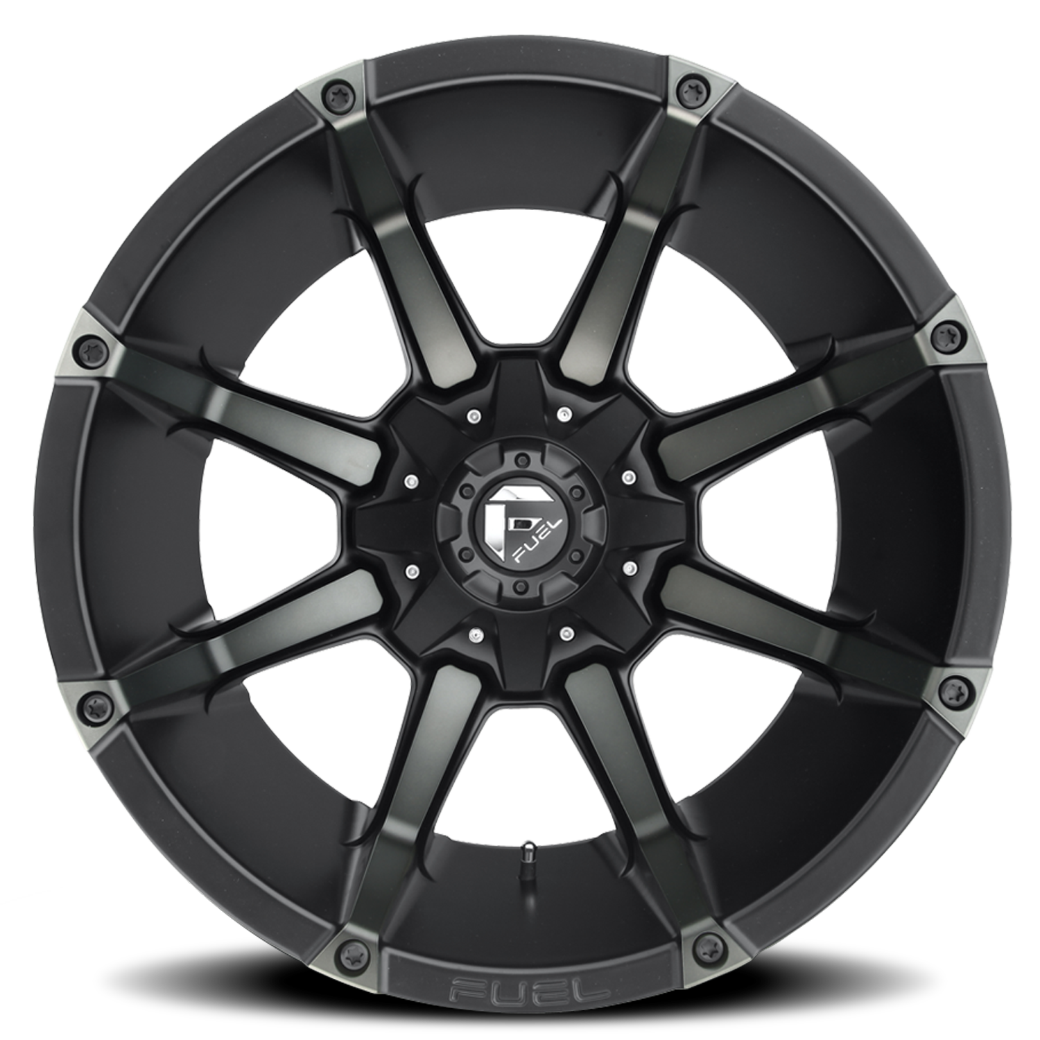 Aluminum Wheels 20X10 Coupler D556 5 On 114.3/5 On 127 Matte Black/Machined Dark Tint 78.1 Bore -12 Offset 8 Spoke Fuel Off Road Wheels