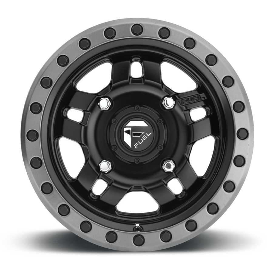 Aluminum Wheels 15X7 Anza UTV D557 4 On 156 Matte Black Beadlock 132 Bore 13 Offset 5 Spoke Fuel Off Road Wheels