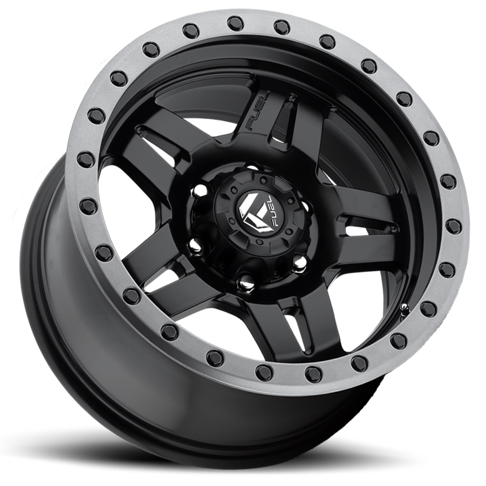 Aluminum Wheels 17X8.5 Anza D557 5 On 127 Matte Black 78.1 Bore 6 Offset 5 Spoke Fuel Off Road Wheels