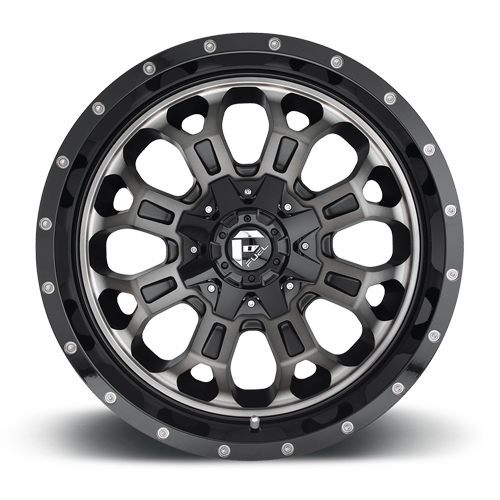 Aluminum Wheels 20X9 Crush D561 5 On 114.3/5 On 127 Gloss Black Double Dark Tint Machined Face 78.1 Bore 1 Offset 8 Spoke Fuel Off Road Wheels