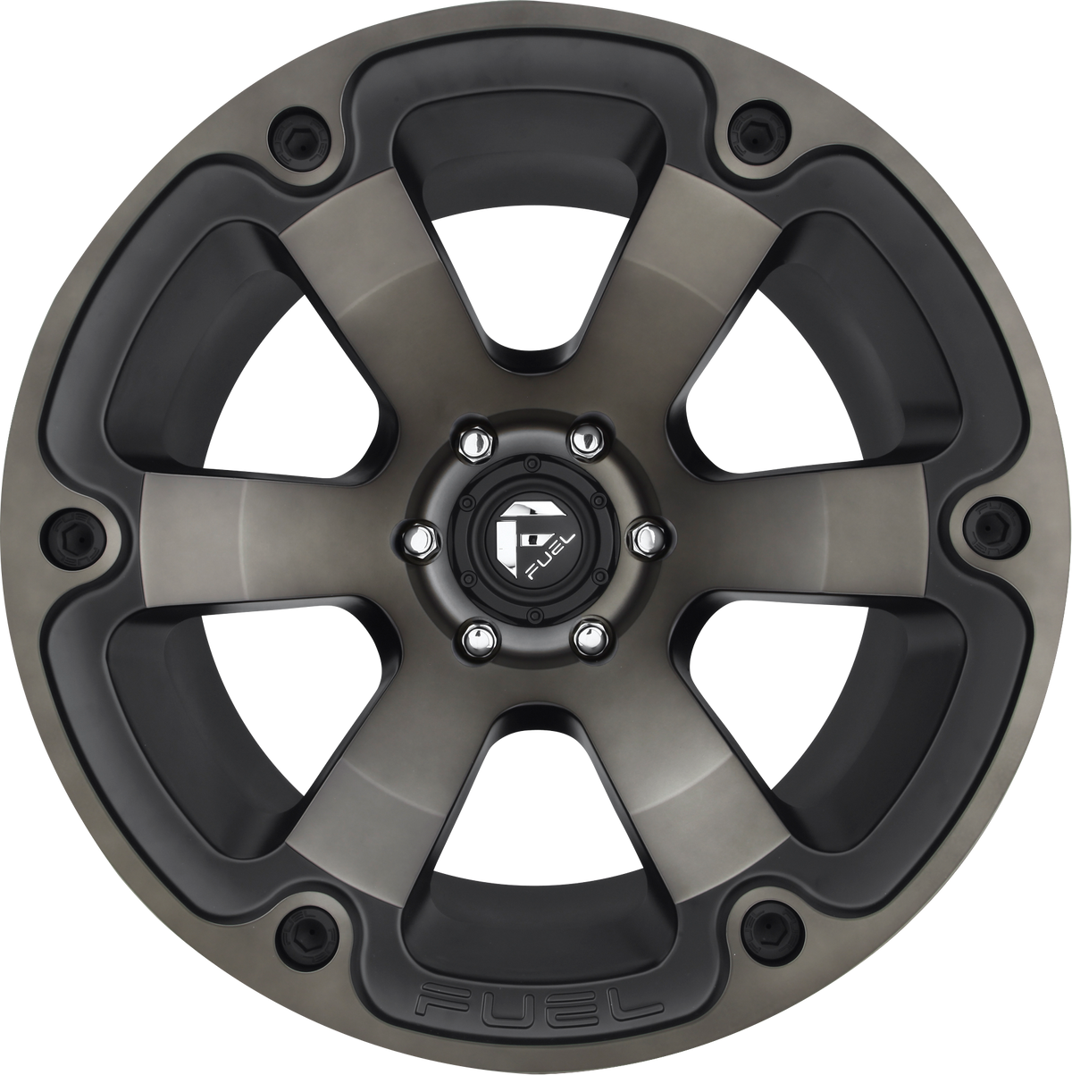 Aluminum Wheels 20X9 Beast D564 6 On 139.7 Matte Black/Machined Dark Tint 108 Bore 20 Offset 6 Spoke Fuel Off Road Wheels