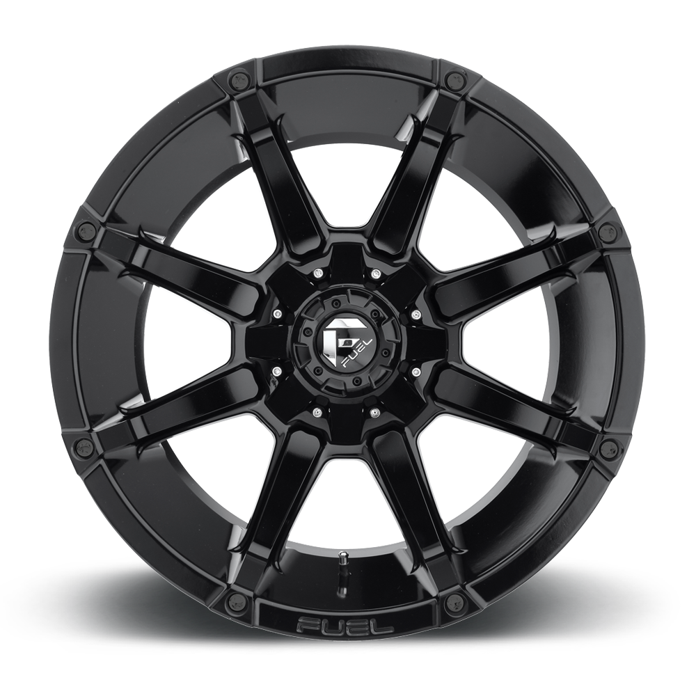 Aluminum Wheels 20X10 Coupler D575 8 On 165.1 Gloss Black 125.2 Bore -12 Offset 8 Spoke Fuel Off Road Wheels