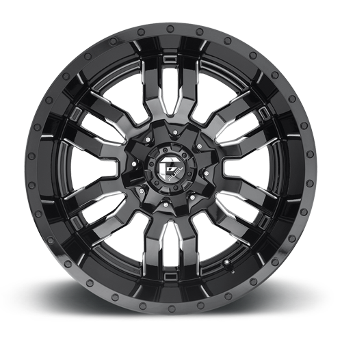 Aluminum Wheels 17X9 Sledge D595 5 On 139.7/5 On 150 Gloss Black Milled 110.3 Bore 1 Offset Fuel Off Road Wheels