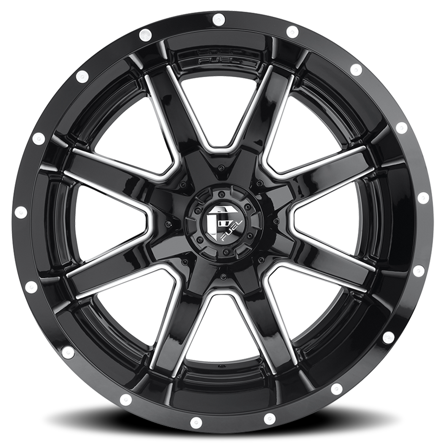 Aluminum Wheels 20X10 Maverick D610 8 On 170 Gloss Black Milled 125.2 Bore -18 Offset Fuel Off Road Wheels