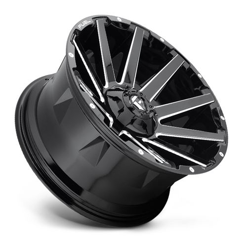Aluminum Wheels 22X12 Contra D615 8 On 170 Gloss Black Milled 125.1 Bore -44 Offset Multi Spoke Fuel Off Road Wheels