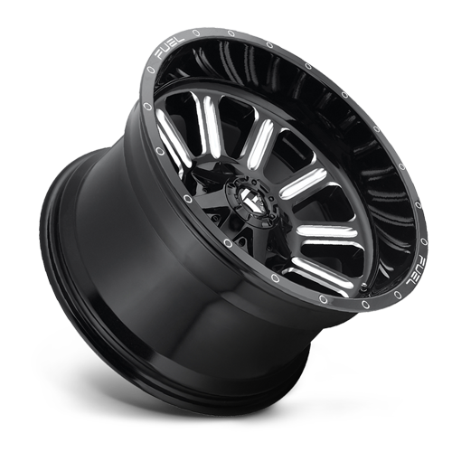 Aluminum Wheels 18X9 Hardline D620 8 On 170 Gloss Black Milled 125.1 Bore 1 Offset Fuel Off Road Wheels