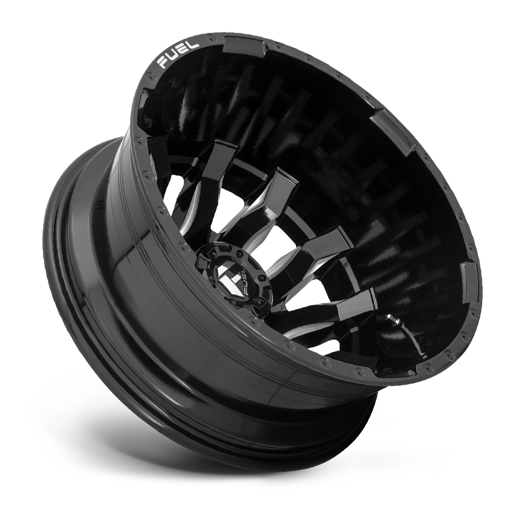Dually Wheels 20X8.25 Blitz Dually D673 8 On 165.1 Gloss Black Milled 121.5 Bore -240 Offset Multi Spoke Outer Dually Fuel Off Road Wheels
