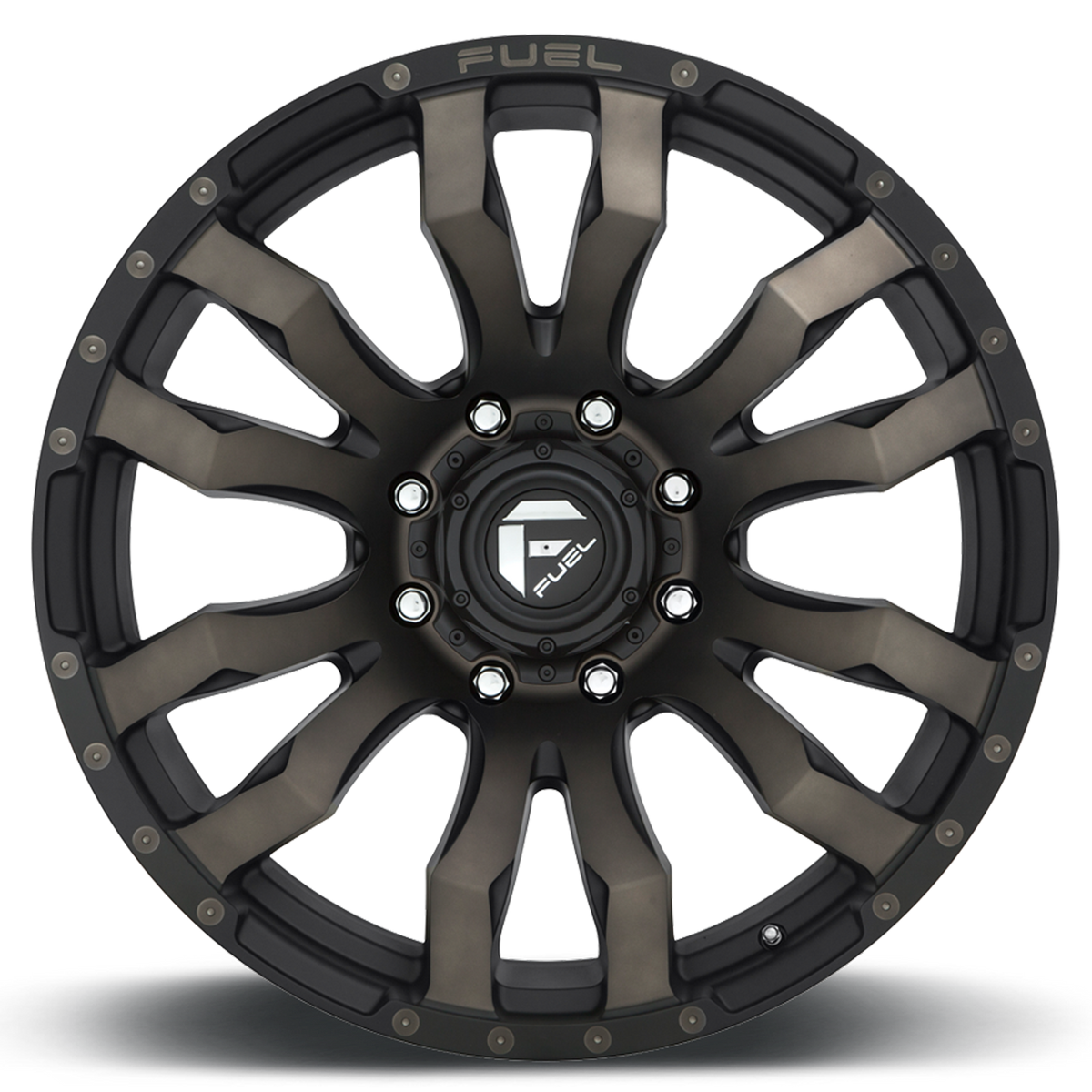 Aluminum Wheels 18X9 Blitz D674 8 On 180 Matte Black Double Dark Tint 124.2 Bore -12 Offset Multi Spoke Fuel Off Road Wheels