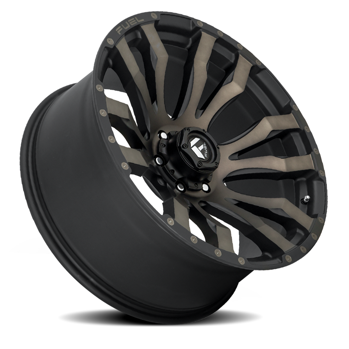 Aluminum Wheels 18X9 Blitz D674 6 On 139.7 Matte Black Double Dark Tint 106.1 Bore -12 Offset Multi Spoke Fuel Off Road Wheels
