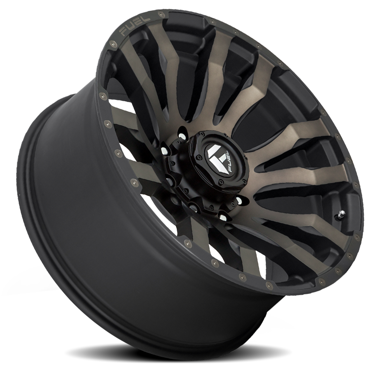 Aluminum Wheels 20X10 Blitz D674 8 On 170 Matte Black Double Dark Tint 125.1 Bore -18 Offset Multi Spoke Fuel Off Road Wheels