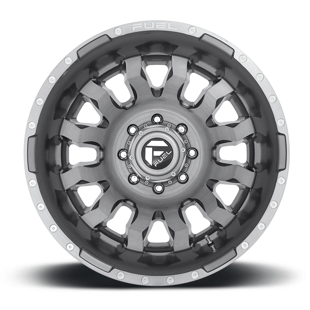 Dually Wheels 20X8.25 Blitz Dually D693 8 On 210 Brushed Gunmetal Gray Tinted Clear 154.3 Bore -221 Offset Multi Spoke Outer Dually Fuel Off Road Wheels