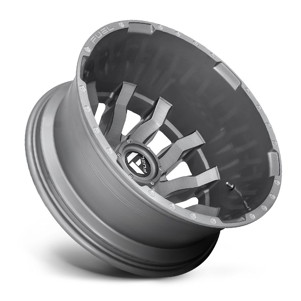 Dually Wheels 20X8.25 Blitz Dually D693 8 On 210 Brushed Gunmetal Gray Tinted Clear 154.3 Bore -246 Offset Multi Spoke Outer Dually Fuel Off Road Wheels