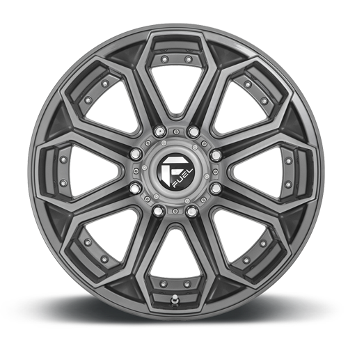 Aluminum Wheels 20X9 Siege D705 8 On 165.1 Brushed Gunmetal Gray Tinted Clear 125.2 Bore 1 Offset Fuel Off Road Wheels