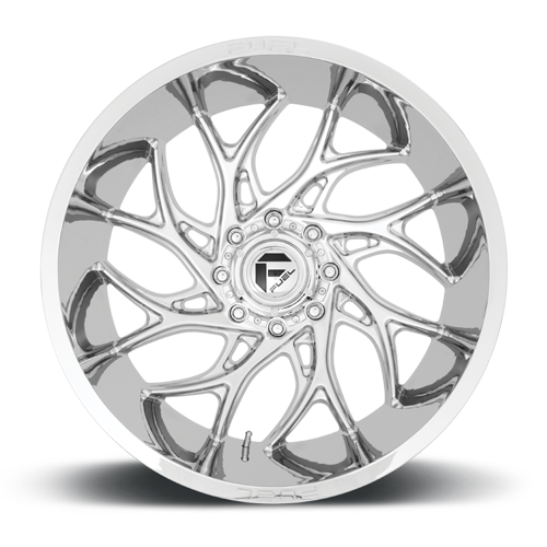 Aluminum Wheels 22X10 Runner D740 8 On 180 Chrome 124.3 Bore -18 Offset Fuel Off Road Wheels