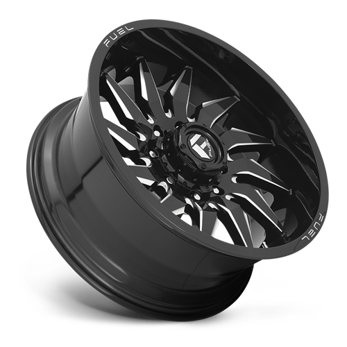 Aluminum Wheels 20X9 Saber D744 8 On 170 Gloss Black Milled 125.1 Bore 1 Offset Fuel Off Road Wheels
