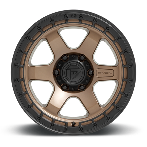 Aluminum Wheels 17X9 Block D751 6 On 135 Matte Bronze/Black Ring 87.1 Bore 1 Offset 6 Spoke Fuel Off Road Wheels
