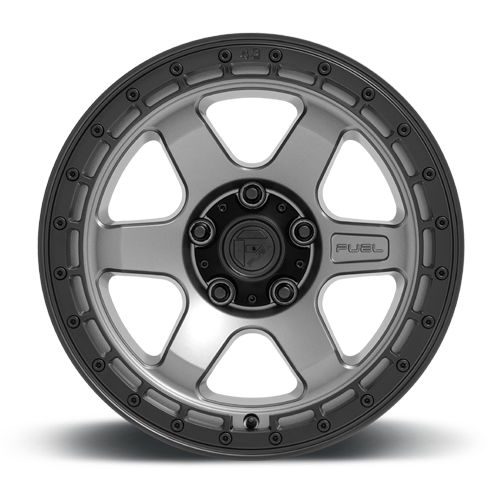 Aluminum Wheels 18X9 Block D752 5 On 127 Gunmetal Gray/Black Ring 71.5 Bore 20 Offset 6 Spoke Fuel Off Road Wheels